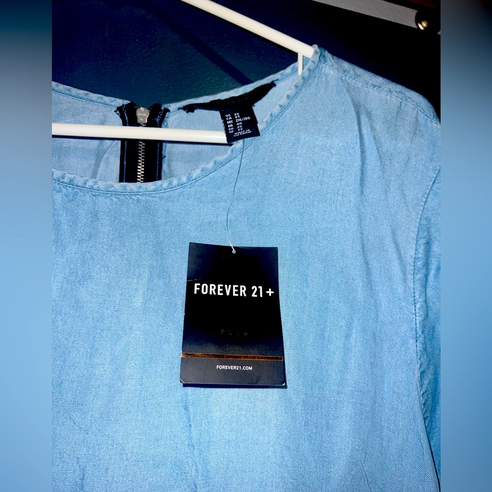 Forever 21+ size 2xl denim dress BNWT